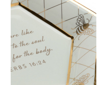 Chelsea House Honeycomb Bee Verse Plate - Frostworks