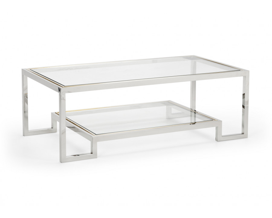 Chelsea House - Dancer Cocktail Table in Polished Nickel