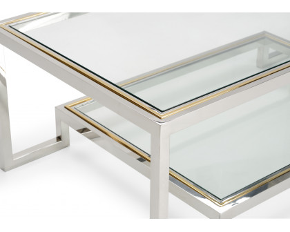 Chelsea House - Dancer Cocktail Table in Polished Nickel