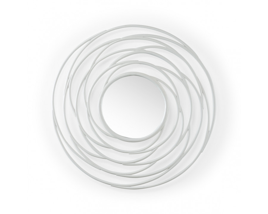 Chelsea House - Swirl Mirror in White/Lacquer/Clear