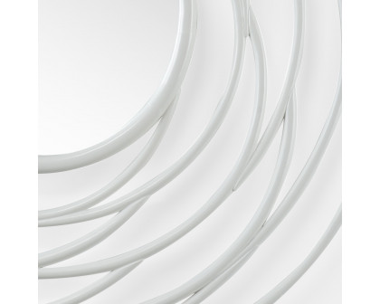 Chelsea House - Swirl Mirror in White/Lacquer/Clear