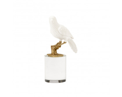 Chelsea House - Round Parrot On Crystal