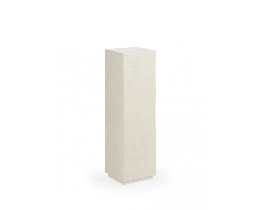 Chelsea House - Raffia Small Pedestal in White Lacquer