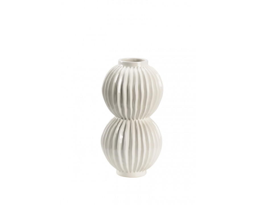 Chelsea House - Organic Disc Vase in White