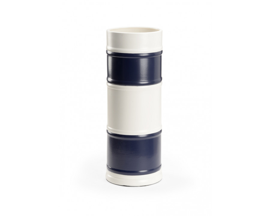 Chelsea House - Regatta Vase 1 in Matte White/Navy