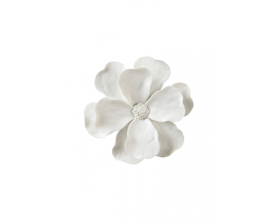 Chelsea House - Camellia Wall Flower in Matte White