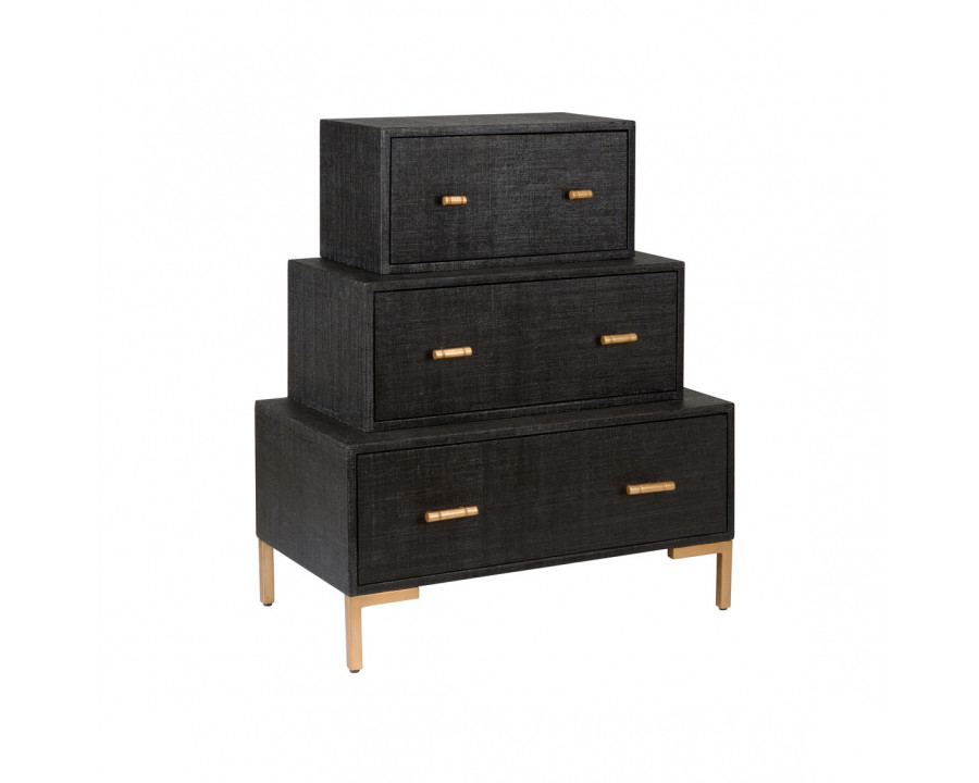 Chelsea House - Three Tiered Chest in Black