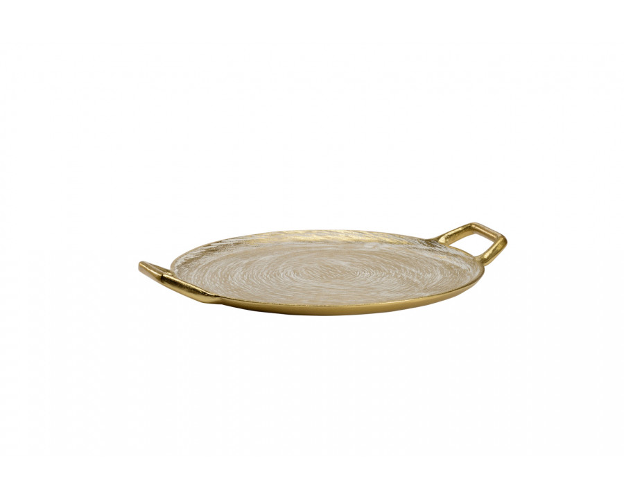 Chelsea House - Barnet Small Tray in Gold/Whitewashed