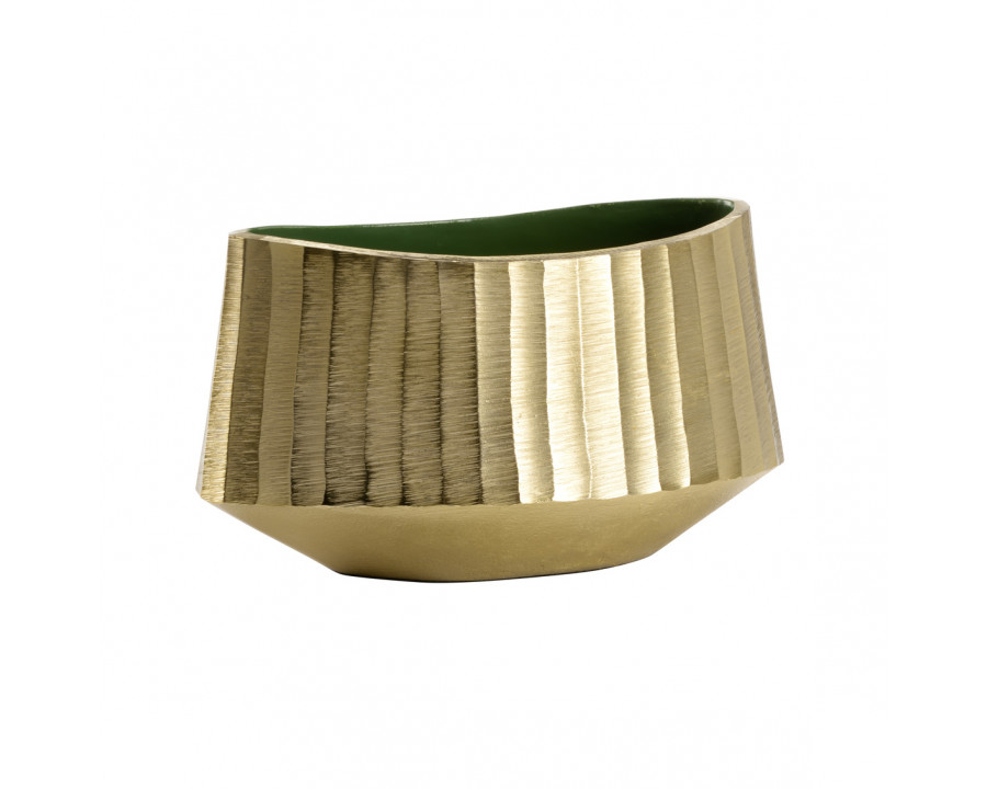 Chelsea House - Madison Planter in Gold/Dark Green