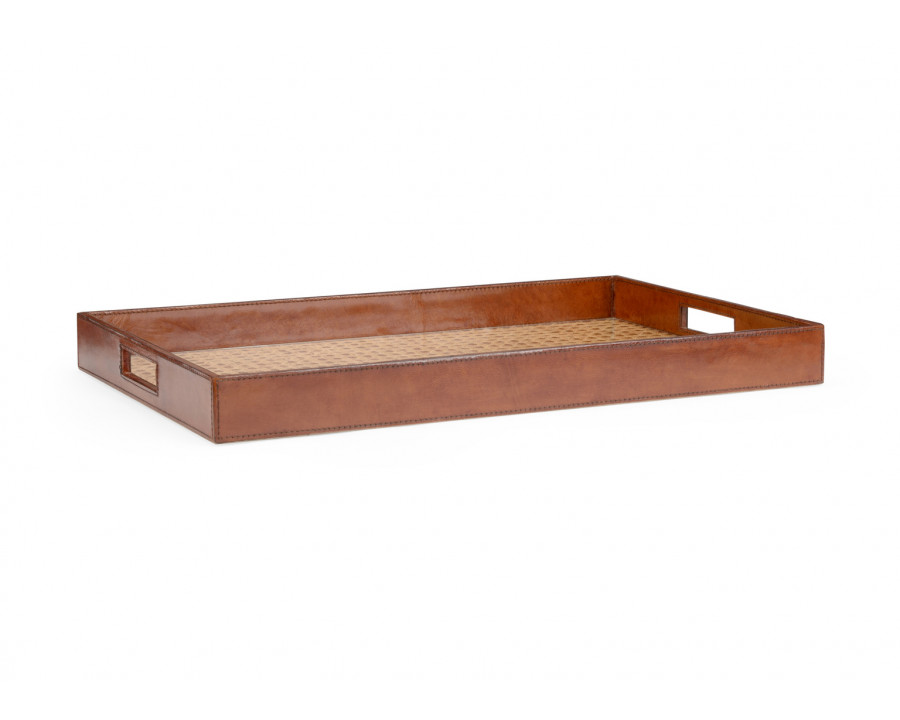 Chelsea House - Leather Tray in Clear/Natural/Cognac