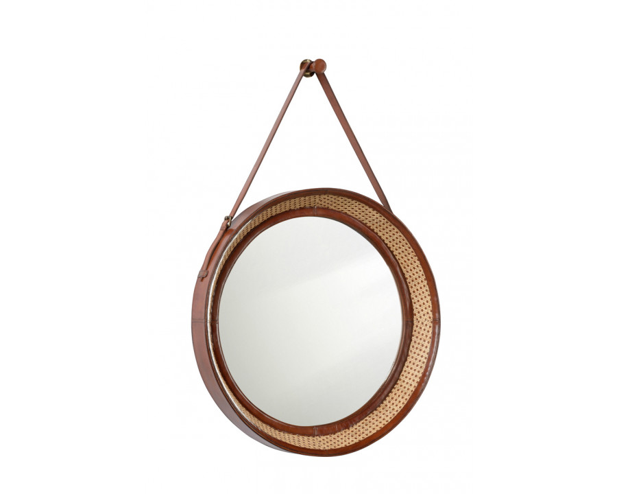 Chelsea House - Leather Mirror in Clear/Plain