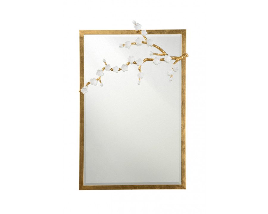 Chelsea House - Cherry Blossom Mirror in Antique Gold Leaf