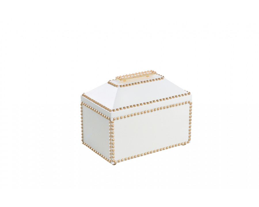 Chelsea House - Chic Studded Box in White/Gold