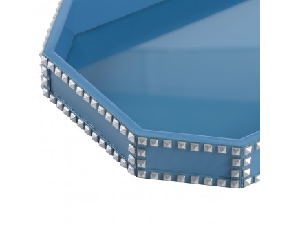 Chelsea House™ Chic Studded Tray - Blue