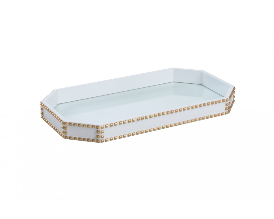 Chelsea House Chic Studded Tray - White