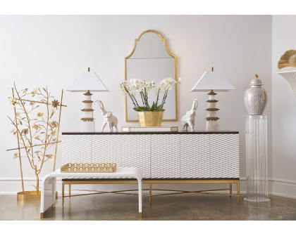 Chelsea House Chic Studded Tray - White