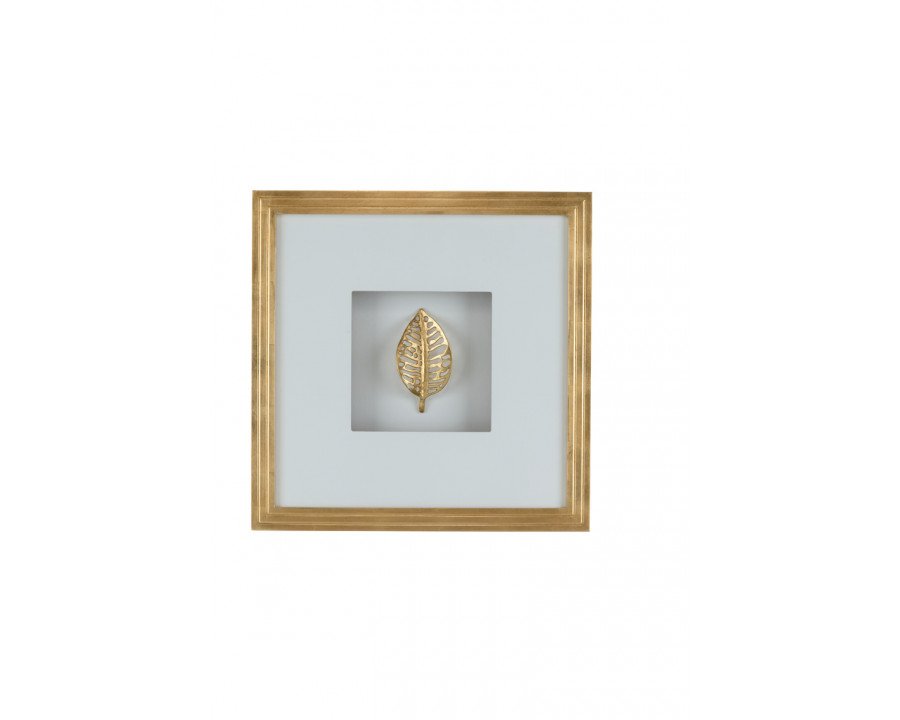 Chelsea House - Leaf Shadow Box in Antique Gold Leaf