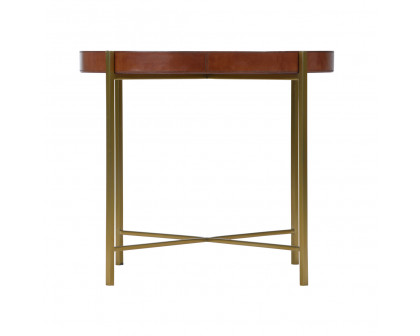 Chelsea House - Loft Side Table in Tan, Leather