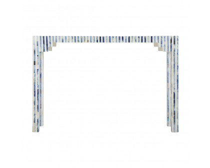 Chelsea House - Bone Inlay Console in Blue/Cream