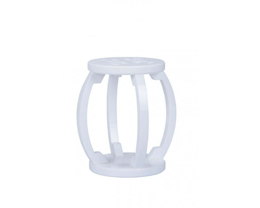 Chelsea House Lucite Garden Stool - White