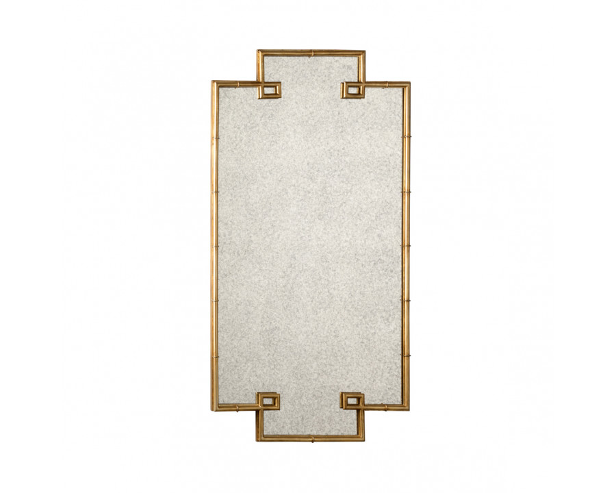 Chelsea House - Bamboo Rectangular Mirror in Antique Gold