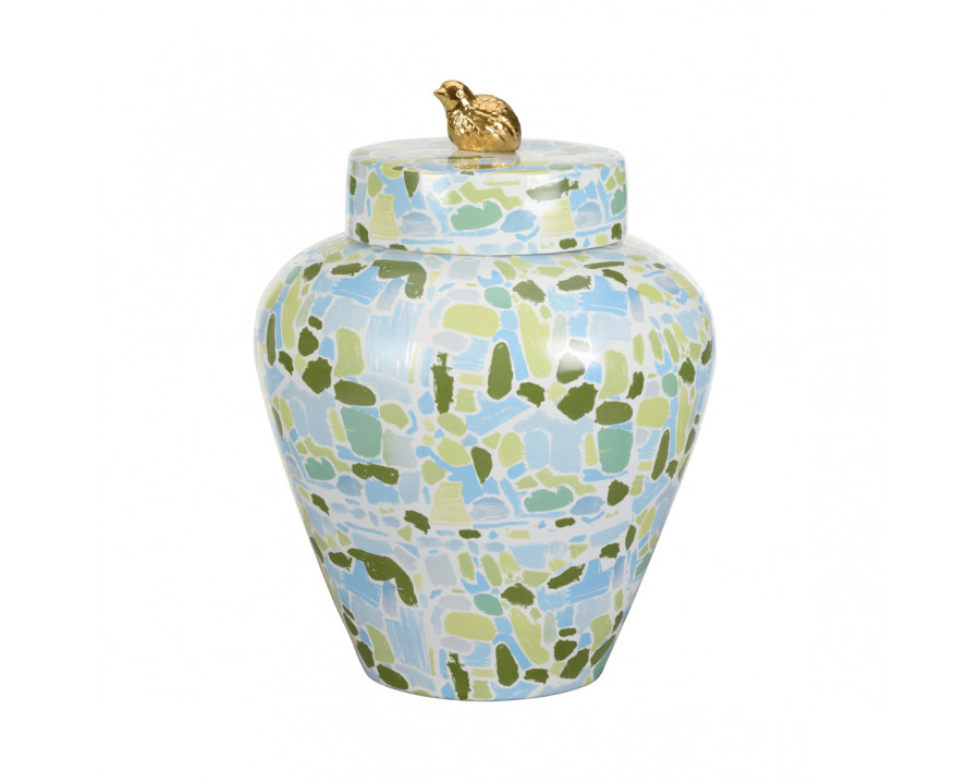 Chelsea House - Lumberton Jar With Lid in Blue/Green