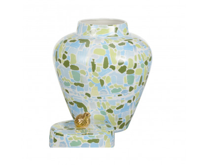 Chelsea House - Lumberton Jar With Lid in Blue/Green