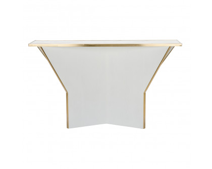 Chelsea House - Intersecting Console Table in Natural White