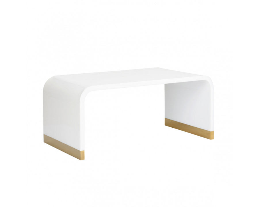 Chelsea House Waterfall Coffee Table - White