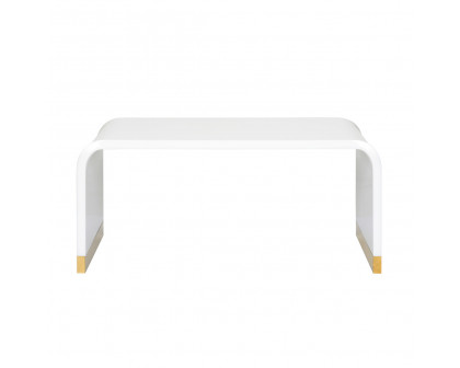 Chelsea House Waterfall Coffee Table - White