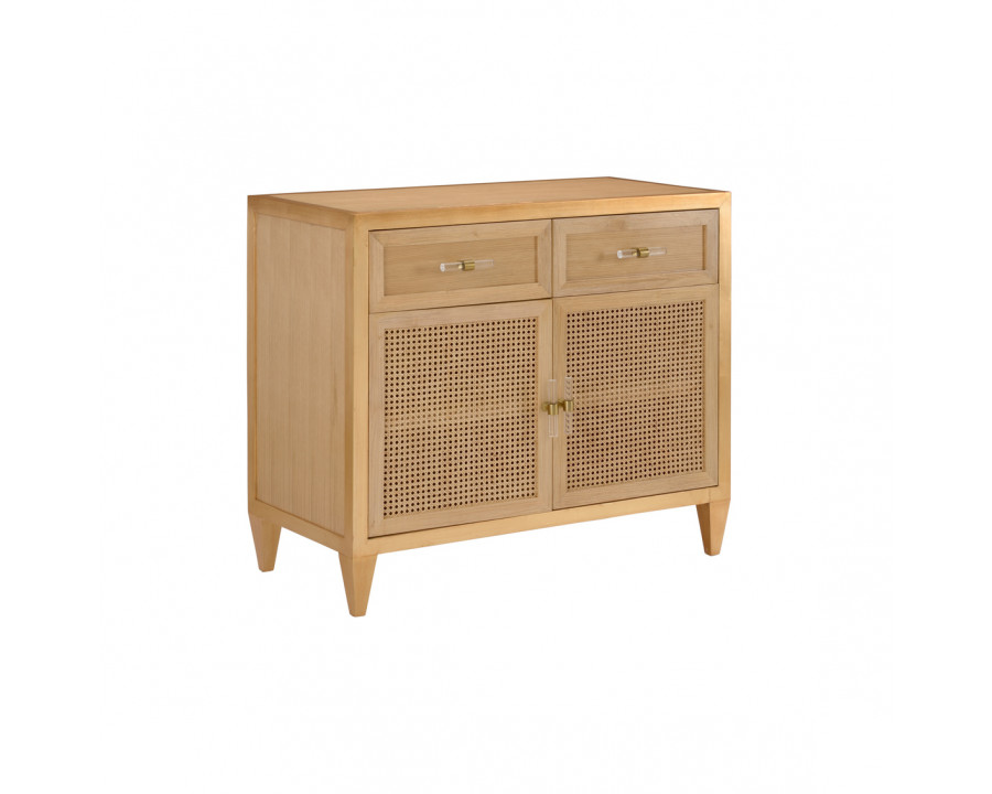 Chelsea House - Petite Caned Buffet in Oak/Gold