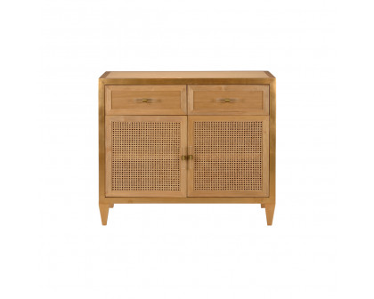 Chelsea House - Petite Caned Buffet in Oak/Gold