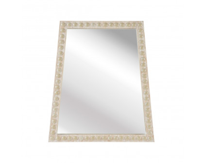 Chelsea House - Trapezoid Mirror in White Washed Tan/Clear/Plain