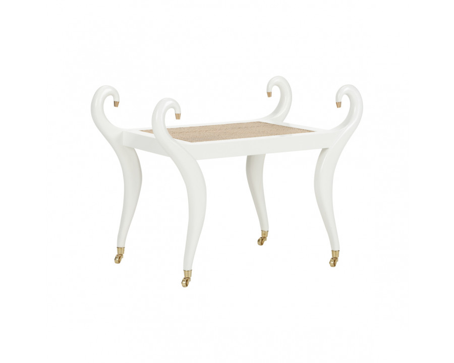 Chelsea House - Swan Vanity Bench in White/Natural