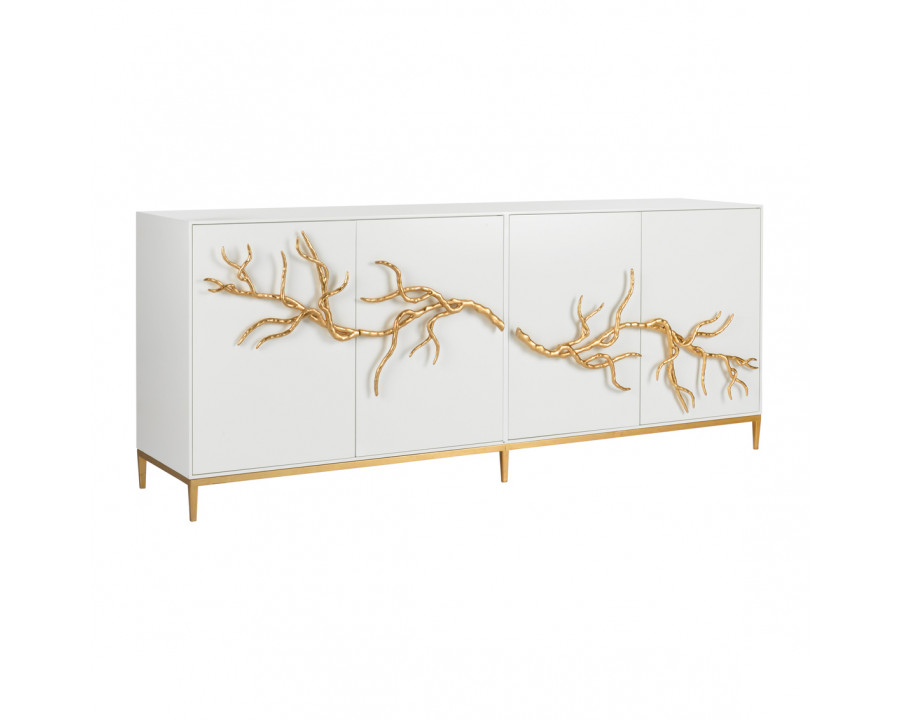 Chelsea House - Branch Cabinet in White/Metallic Gold