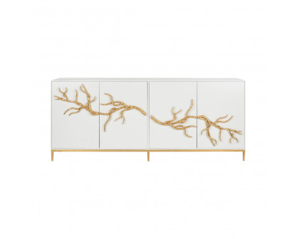 Chelsea House - Branch Cabinet in White/Metallic Gold