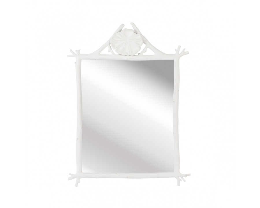 Chelsea House - Grotto Mirror Vertical in Faux Bois White