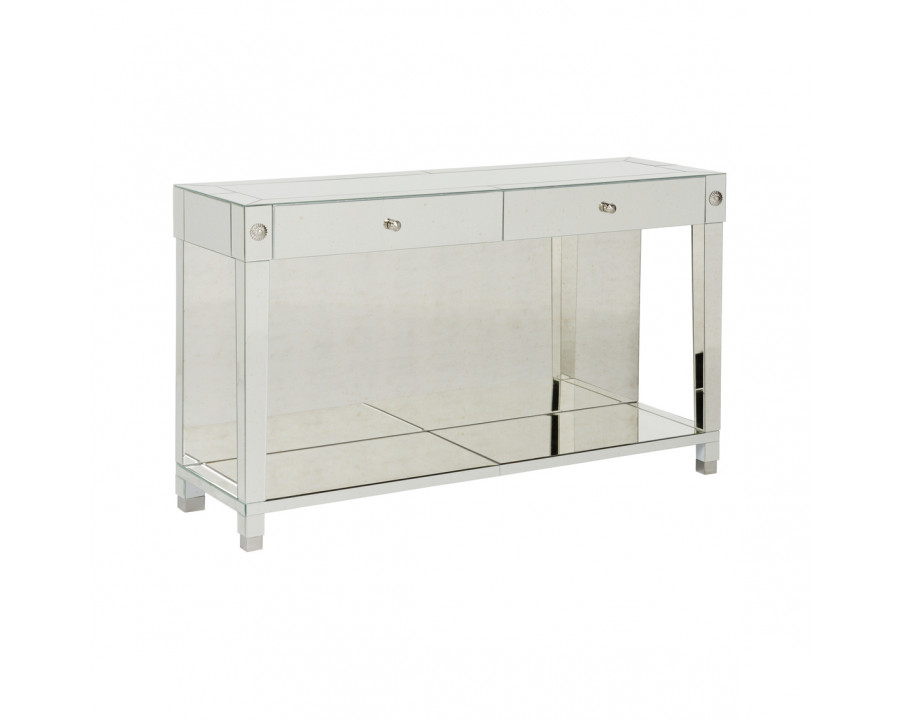 Chelsea House - Avenue Mirrored Large Console in Antique/Beveled