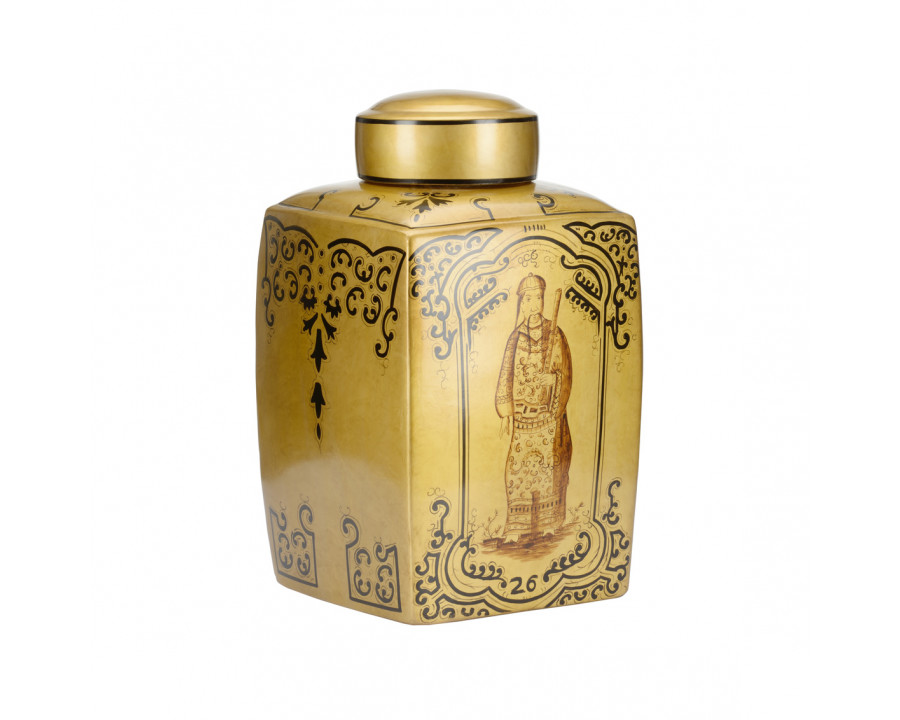 Chelsea House - Japanese Altar Jar in Gold/Black