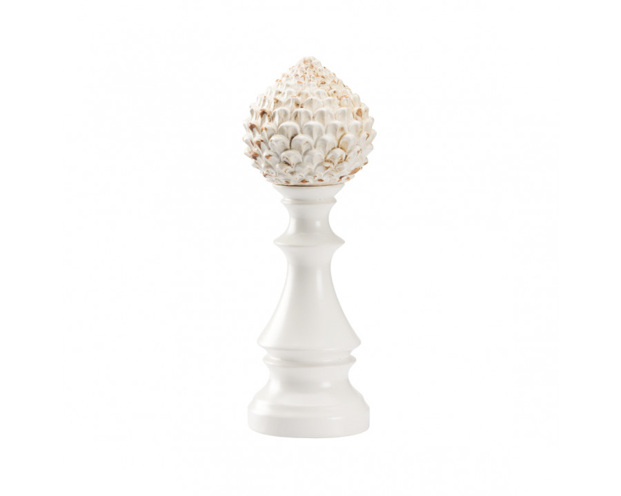 Chelsea House Artichoke Finial - White, Large