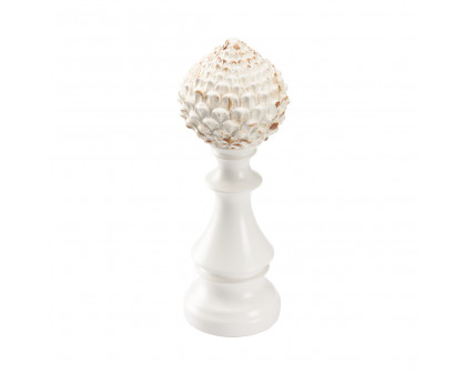 Chelsea House Artichoke Finial - White, Large