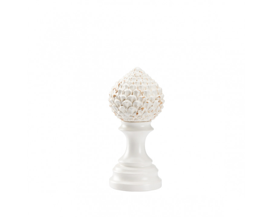 Chelsea House Artichoke Finial - White, Small