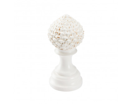 Chelsea House Artichoke Finial - White, Small