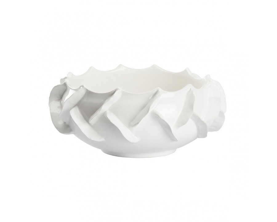 Chelsea House - Shard Bowl in Glossy White