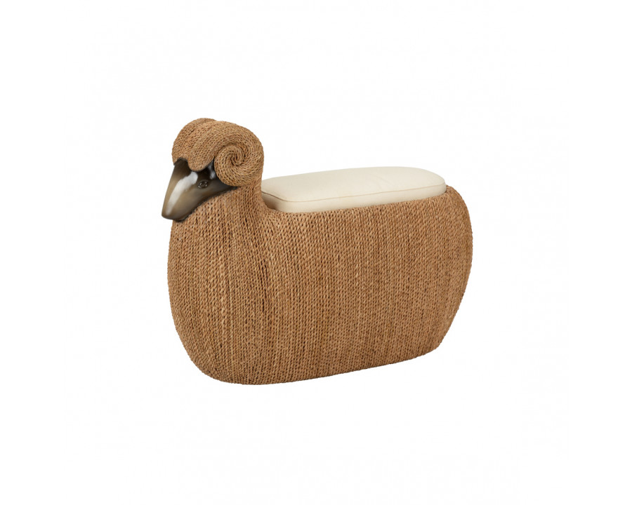 Chelsea House - Ram Stool in Brown/Natural/Tan