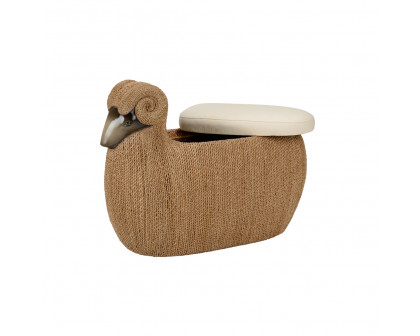 Chelsea House - Ram Stool in Brown/Natural/Tan