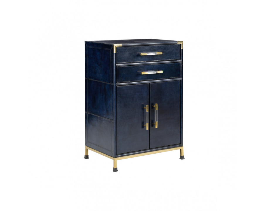 Chelsea House - Atticus Cabinet in Midnight Blue/Brass