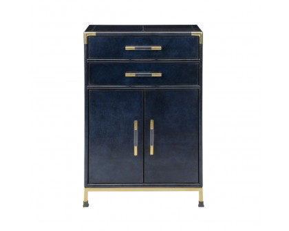 Chelsea House - Atticus Cabinet in Midnight Blue/Brass