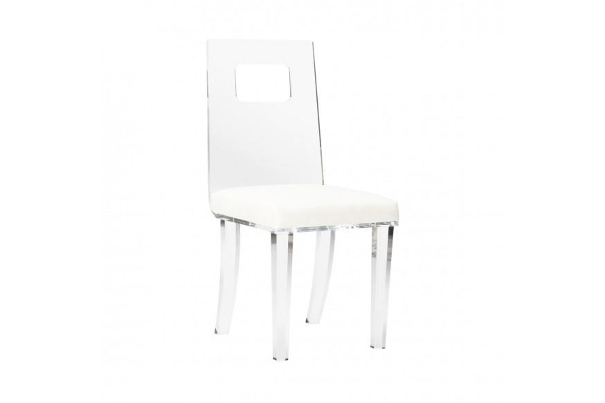 Chelsea House™ Simon Chair - Clear/White