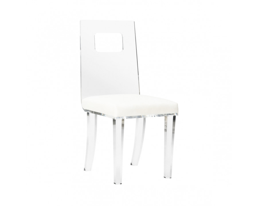 Chelsea House - Simon Chair in Clear/White